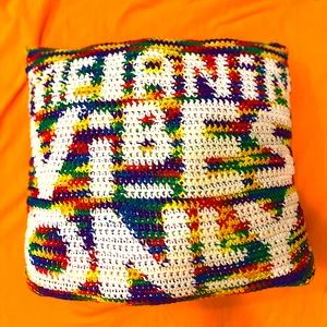 Handmade Crochet Pillow in  “Melanin Vibes Only”